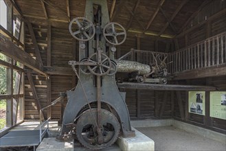 Old sawmill from 1910, open-air museum for folklore Schwerin-Muess, Mecklenburg-Vorpommerm,