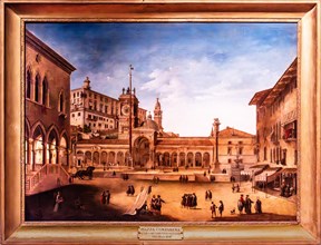 View of the Piazza della Liberta, by Francesco Maggiotto, oil on canvas, 18th century, Galeria