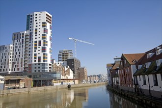 Redevelopment of Wet Dock waterside, Ipswich, Suffolk, England, United Kingdom, Europe