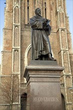 Statue Hugo Grotius, Nieuwe Kerk, Delft, Netherlands