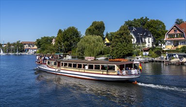 Ships and boats on the Spree and Muegelsee, Berlin, Germany, Europe