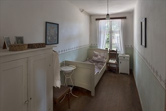 Bedroom in a 19th century farmhouse, Open-Air Museum of Folklore Schwerin-Muess,