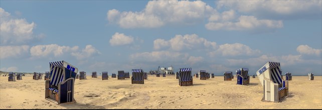 Panorama on the beach Norderney Germany