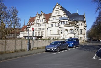 The New Government Building in the Neo-Renaissance or Weser Renaissance style in Minden,