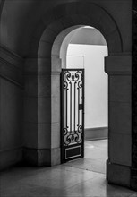 Black and white photograph, interior, Bode Museum, Berlin, Germany, Europe