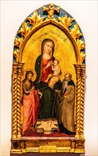 Madonna with Child and Saint, Bicci di Lorenzo, Termpera on wood, 15th century, Galeria d'Arte