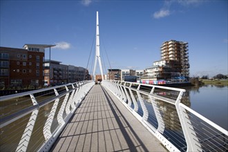 Bridge named after Sir Bobby Robson, Ipswich, Suffolk, England, UK