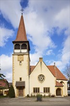 Church Paroisse Protestante in Horbourg-Wihr, Haut-Rhin, Grand Est, France, Europe