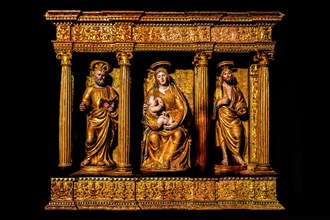 Altar of Our Lady of the Milk between St Peter and St John the Baptist, Giovanni Martini, 1534,