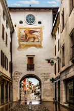 City gate, historic city centre, Spilimbergo, Friuli, Italy, Spilimbergo, Friuli, Italy, Europe