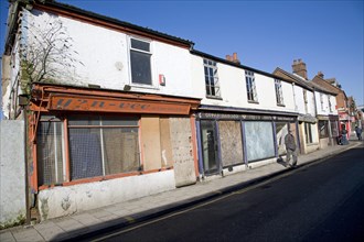 Derelict shops, Upper Orwell Street, Ipswich, Suffolk