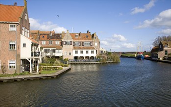 Attractive historic waterside buildings, Enkhuizen, Netherlands