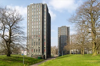High rise tower blocks student accommodation, South Towers, University of Essex, Colchester, Essex,