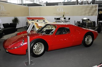 RETRO CLASSICS 2010, Stuttgart Messe, Red sports car with retro design and aerodynamic shape at a