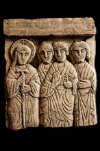 Pre-Romanesque choir screen, The Meeting of Christ with Martha and Mary, workshop from Aquileia,