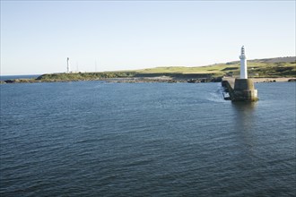 Nigg Lighthouse harbour entrance Aberdeen, Scotland, United Kingdom, Europe