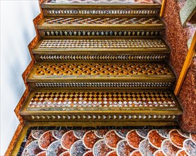Staircase, mosaic school that produces mosaic masters, Spilimbergo, city of mosaic art, Friuli,