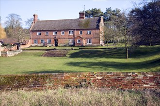 Traditional long farmhouse building, Sudbourne, Suffolk, England, United Kingdom, Europe