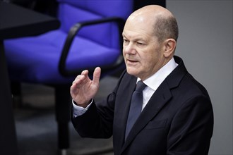 Olaf Scholz, Federal Chancellor, recorded as part of the government statement on the European