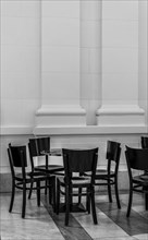 Black and white photograph, interior, Bode Museum, Berlin, Germany, Europe