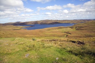 Loch of Burga Water, near Walls, Mainland, Shetland Islands, Scotland, United Kingdom, Europe
