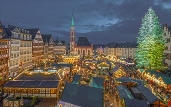 Christmas Market Am Roemer Frankfurt Germany