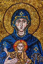 Madonna and Child, mosaic copy of the Cathedral of San Giusto, Trieste, 12th century, mosaic school
