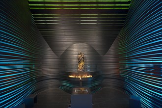 Modern Marian chapel with a sculpture of the Virgin and Child from around 1480, St Clare's Church,