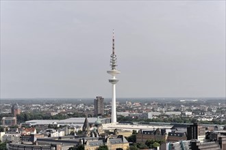 Hamburg television tower, Heinrich-Hertz-Tower, Tele-Michel, View of a television tower and