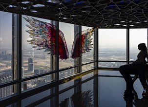 Observation deck and interior, Burj Khalifa, Dubai, United Arab Emirates, West Asia, Asia