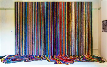 Cast lines and colours, tribute to Ian Davenport, mosaic school that produces mosaic masters,