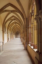 Cloister with ribbed vault at UNESCO St Peter's Cathedral, interior view, Trier,