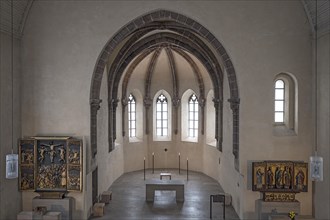 View from the gallery into the chancel of St Clare's Church, consecrated in 1273, Koenigstrasse 66,