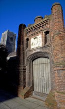 Wolsey's gate, all that remains of a college founded by Cardinal Thomas Wolsey, Ipswich Suffolk,
