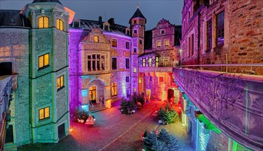Bueckeburg Castle Courtyard Christmas lights Christmas magic Bueckeburg Germany