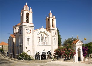 Greek orthodox church of Agios Pandeliemon, Siana, Rhodes, Greece, Europe
