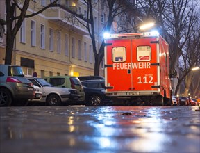 Deployment of an ambulance from the Berlin fire brigade, 09.12.2015
