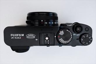 Fujifilm X100VI photo camera, white background, North Rhine-Westphalia, Germany, Europe