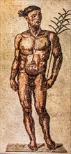 Victorious sportsman, mosaic copy from the Baths of Caracalla, Vatican Museums, Rome, 3rd century,