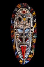 Ritual mask, tribute to the art of the Aborigines, mosaic school producing mosaic masters,