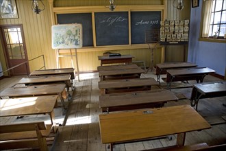 School classroom from 1905, Zuiderzee museum, Enkhuizen, Netherlands