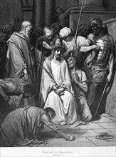 Jesus with the crown of thorns, Gospel of John, chapter 19, thorns, crown, suffering, palm branch,