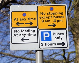 Parking signs, England, UK