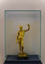 Jean-Antoine Houdon, Muscle Man, gilt bronze, Skulpturensammlug im Bode Museum, Berlin, Germany