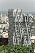 TANZENDE TUeRME, hotel and office building, completed in 2012, modern high-rise building with