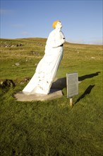 The White Wife statue, Otterswick, Yell, Shetland Islands