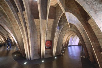 Top floor, the whale, La Pedrera, Casa Mila by Antoni Gaudi, Barcelona, Catalonia, Spain, Europe