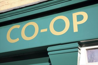Co-op shop sign, England, UK