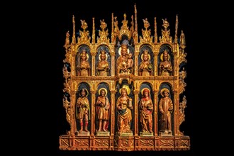 Gothic altarpiece with St Mary Magdalene and other saints, Domenico da Tolmezzo 1488, Palazzo