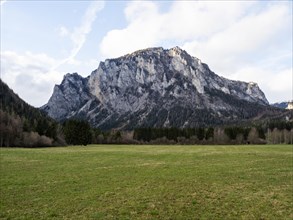 Mountain panorama, Pribitz mountain, Oberort, municipality of Tragoess-St. Katharein, Styria,